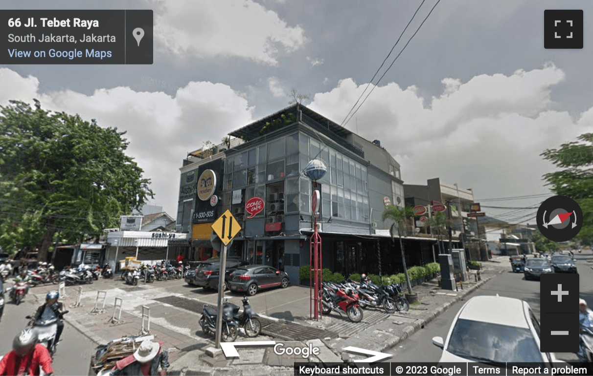 Street View image of LIMATIGA Building (above Comic Cafe), Jl. Tebet Raya no. 53, Jakarta