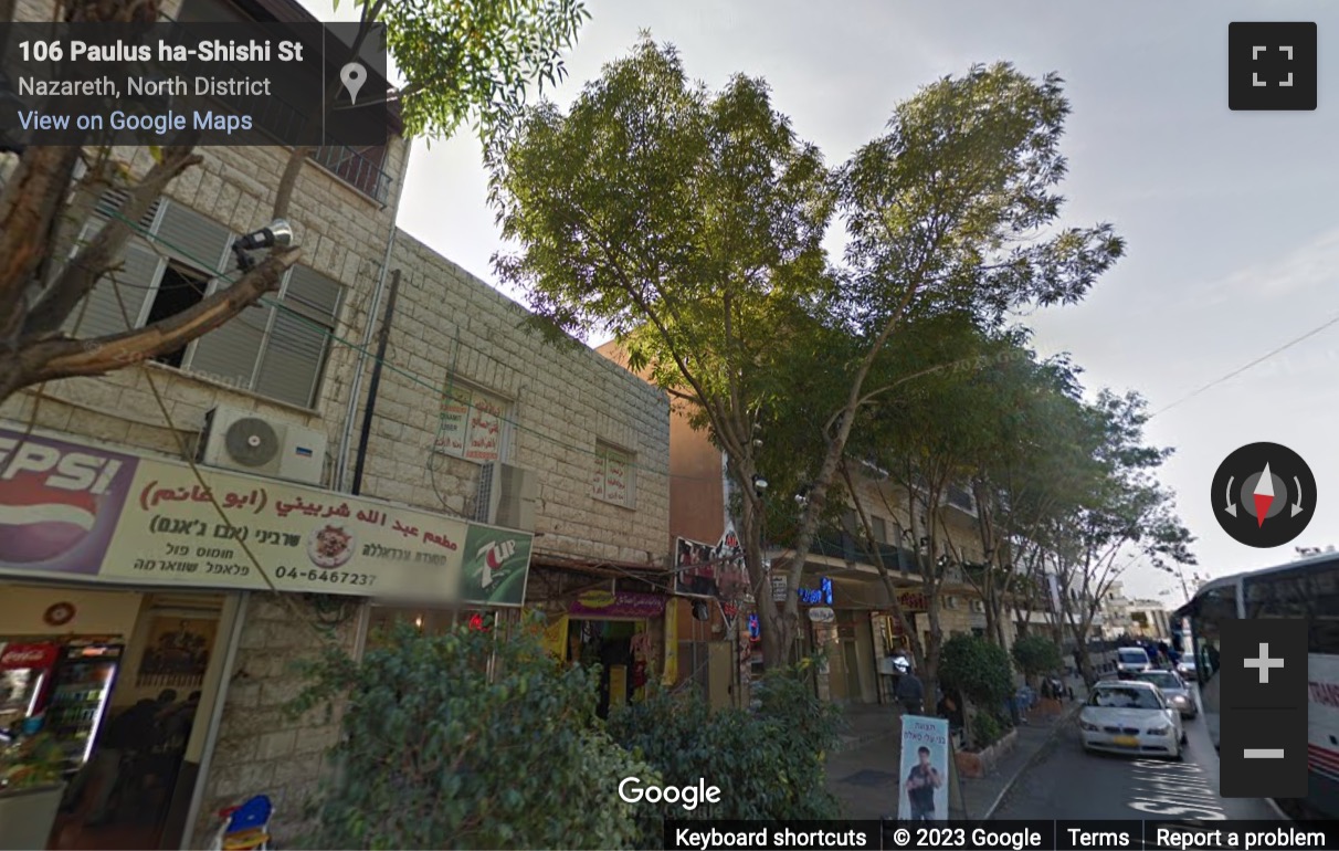 Street View image of Paulus ha-Shishi Street 102, Nazareth