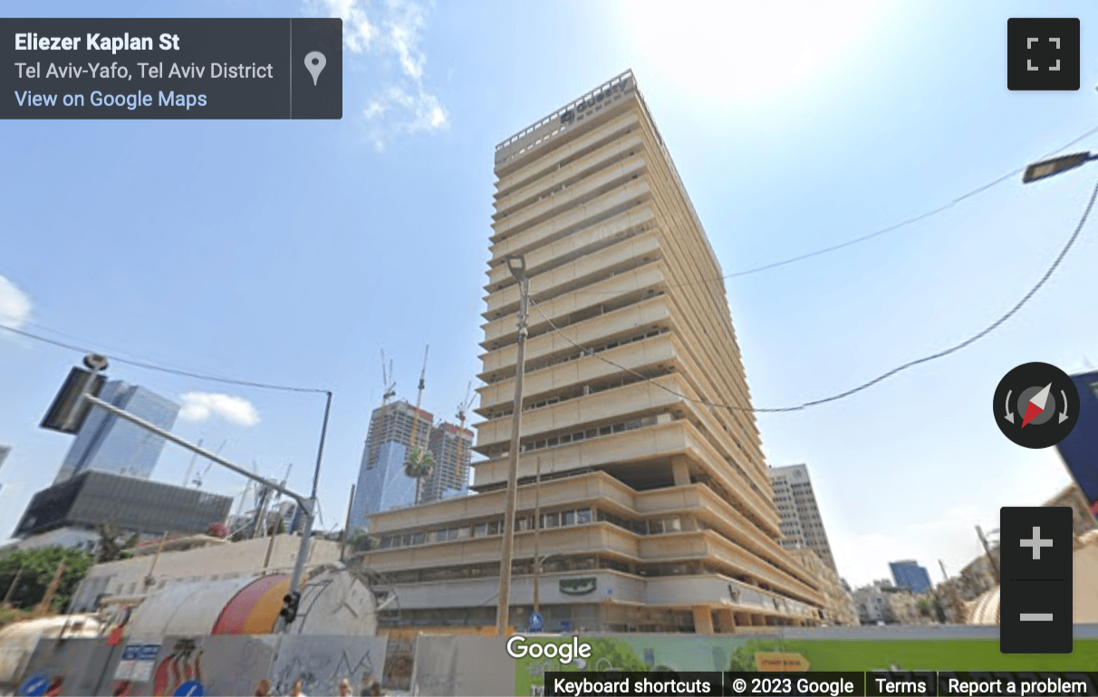 Street View image of Eliezer Kaplan St 2, Tel Aviv