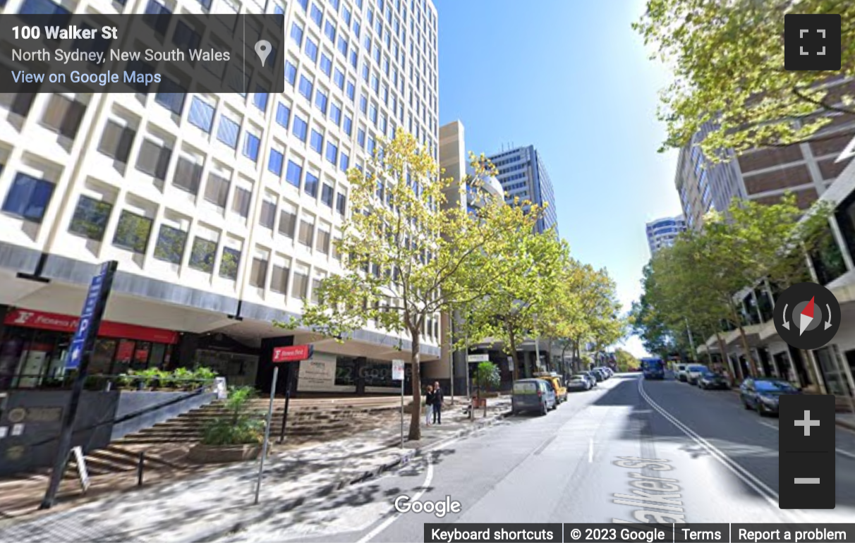 Street View image of 100 Walker Street, North Sydney, North Sydney, Australia