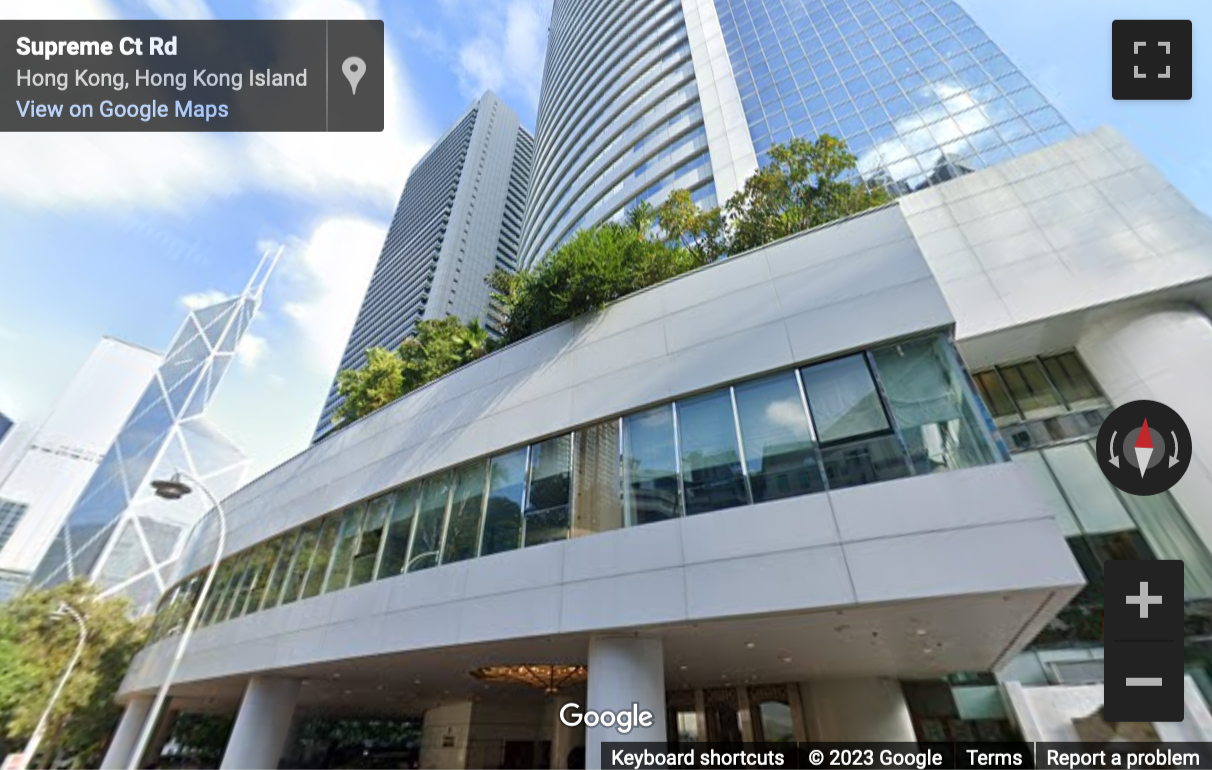 Street View image of 88 Queensway (35F), Two Pacific Place, Admiralty, Hong Kong
