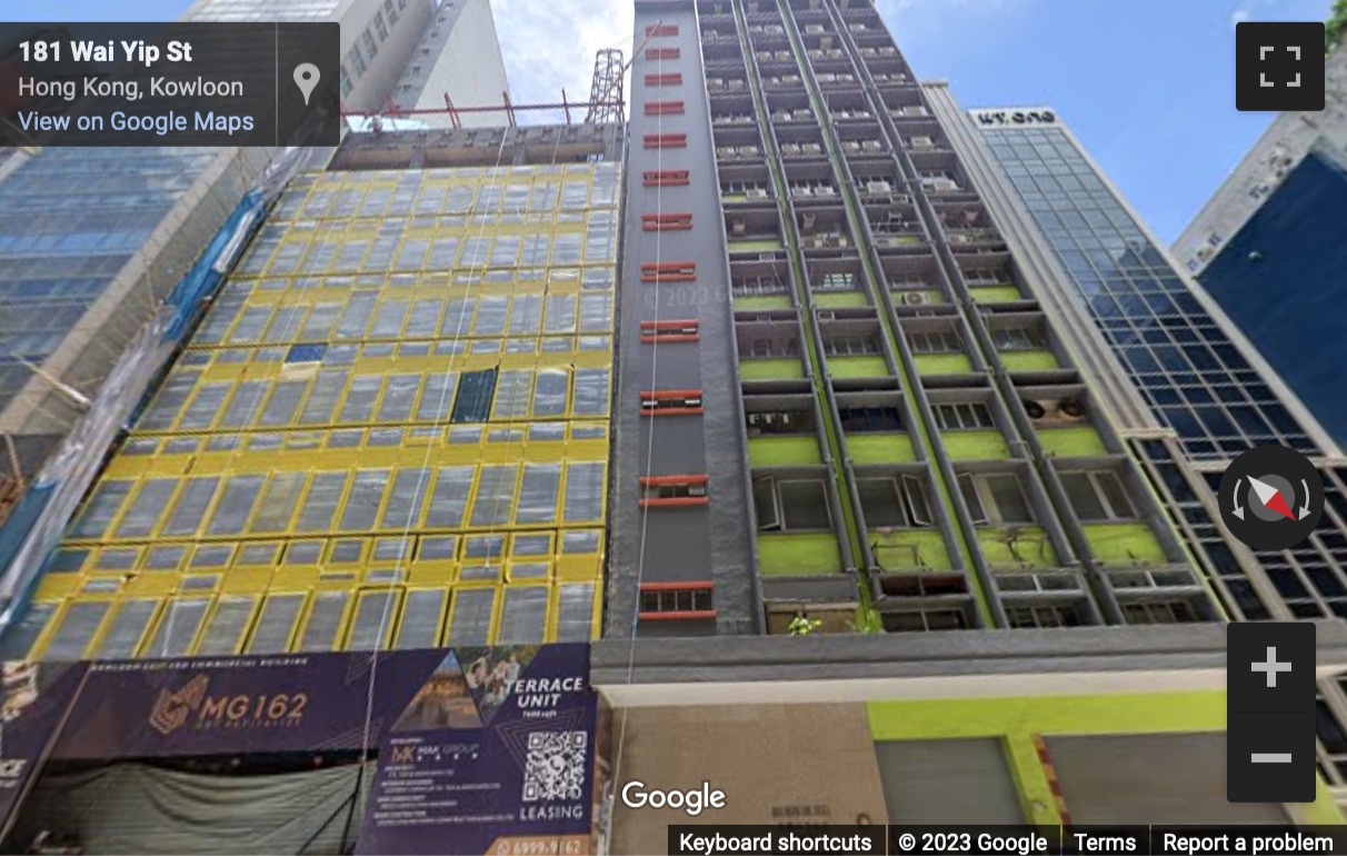 Street View image of 7F & 8F Mai Hong Industrial Building, 160 Wai Yip Street, Kwun Tong, Kowloon