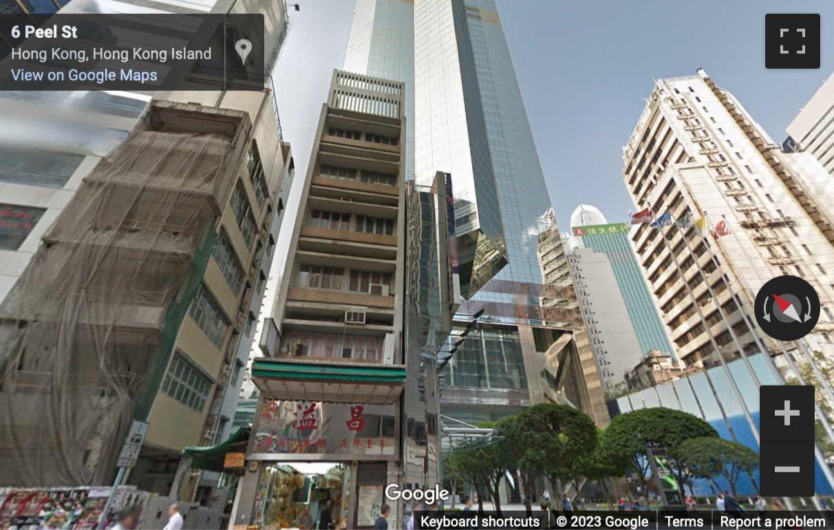 Street View image of The Center (66F), 99 Queens Road, Central, Hong Kong