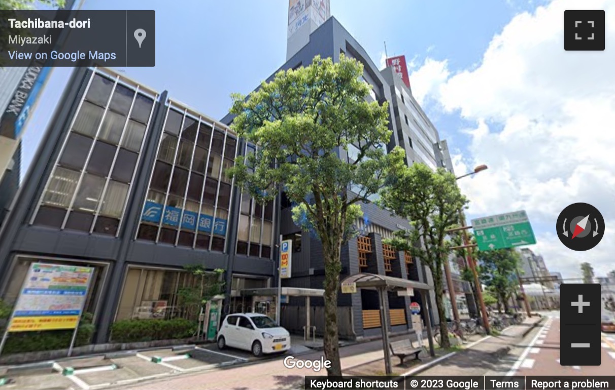 Street View image of Kawakita Building 1F 2F, 4-1-4, Tachibanadori-higashi, Miyazaki-Shi