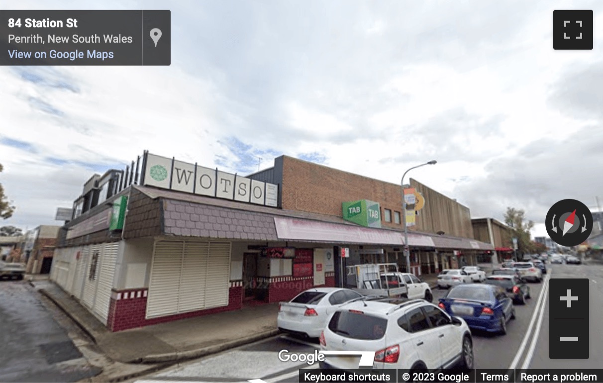 Street View image of 95B Station Street, Level 1, Penrith, Sydney