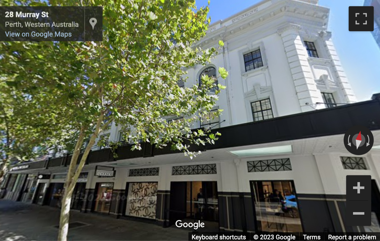 Street View image of The Wentworth Building, 300 Murray Street, Off Raine Lane, Perth