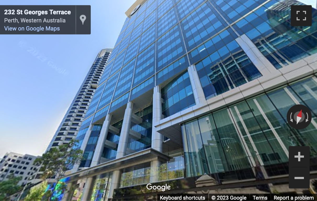 Street View image of 240 Saint Georges Terrace, Perth WA 6000