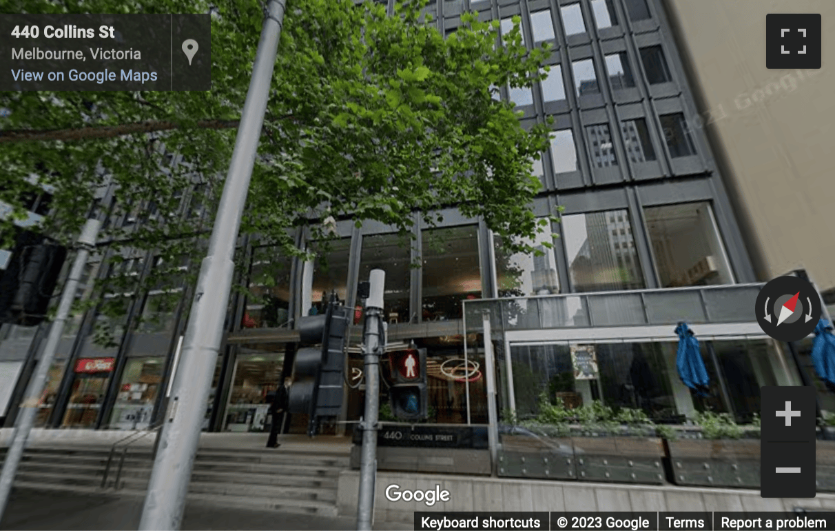Street View image of 440 Collins Street, Level 10, Melbourne