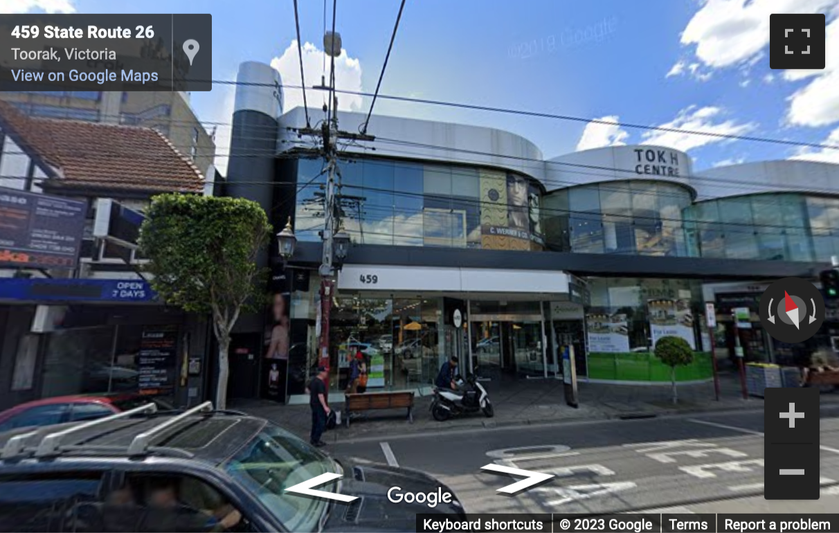 Street View image of 459 Toorak Road, Toorak, Melbourne, Victoria