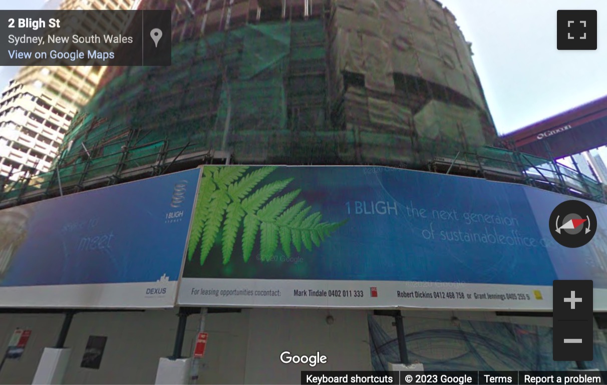Street View image of 1 Bligh Street, Sydney, Australia