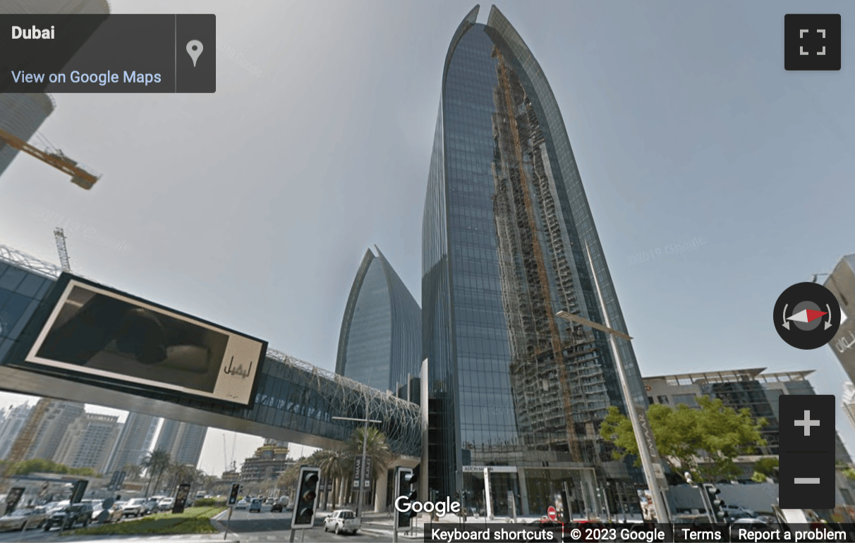 Street View image of Boulevard Plaza, Tower 1, Sheikh Mohammed Bin Rashid Boulevard, Dubai