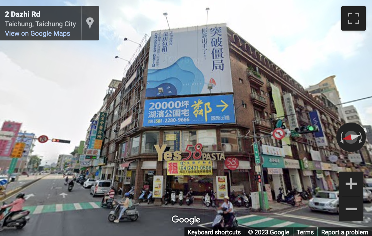 Street View image of 186, Section 4, Fuxing Road, East District, Taichung City
