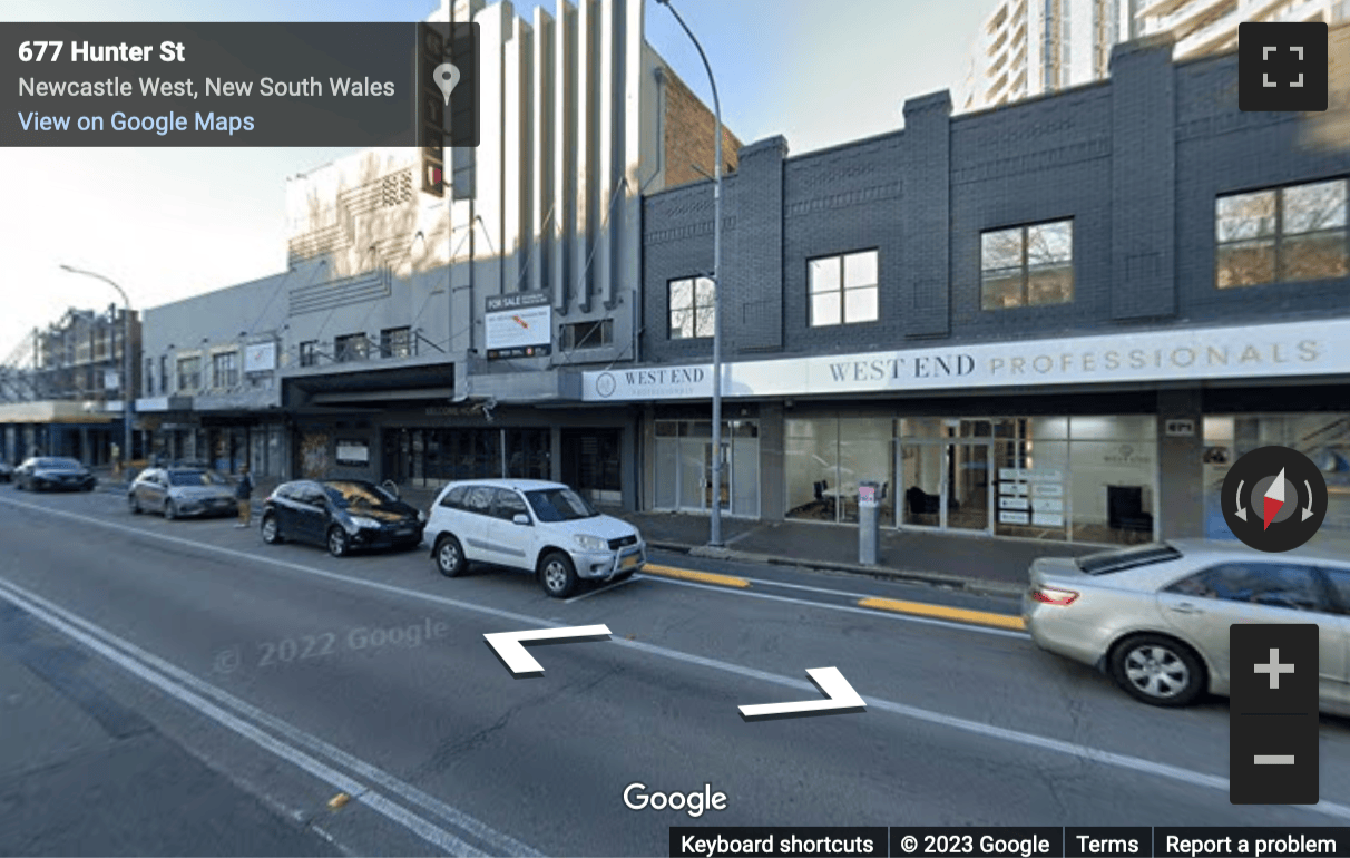 Street View image of 671 - 677 Hunter Street, Newcastle, Australia
