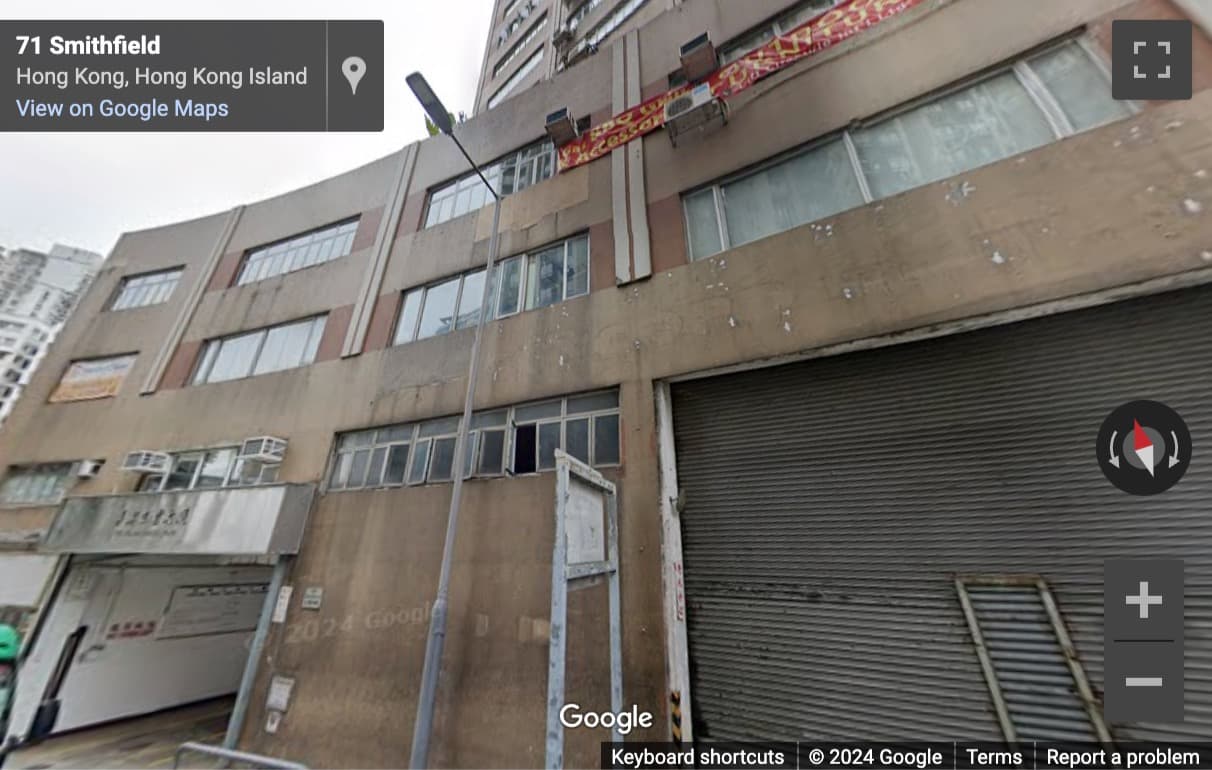 Street View image of 6/F, Cheung Hing Industrial Building, 12P Smithfield Road, Hong Kong
