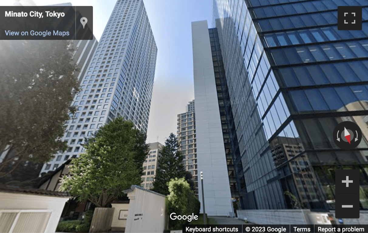 Street View image of 19F Toranomon Towers office, 4-1-28 Toranomon, Tokyo