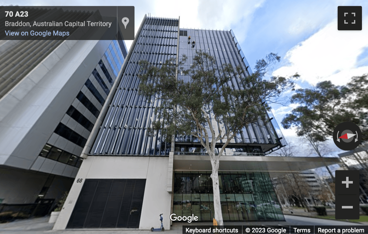Street View image of 68 Northbourne Avenue, Canberra, Australian Capital Territory