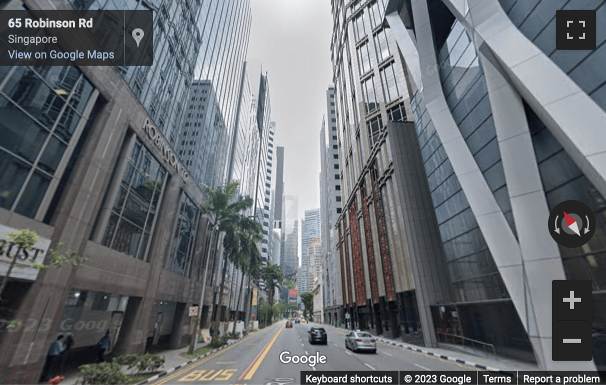 Street View image of 63 Robinson Road, Level 6, 7 and 8, Singapore