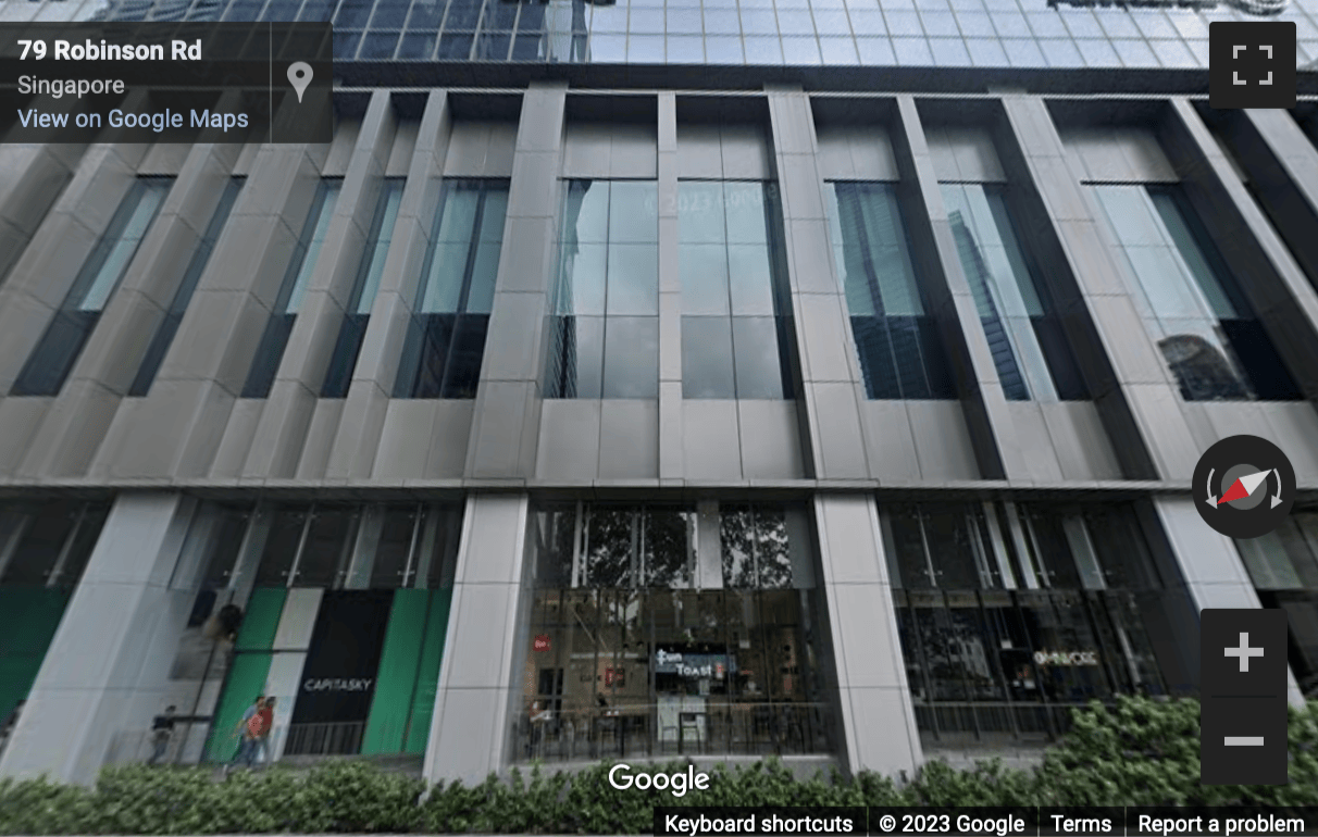 Street View image of 79 Robinson Road, Level 2, 6 and 7, Singapore