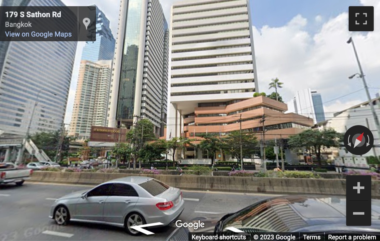 Street View image of Sathorn Thani Building 1, North Sathorn Road, Bangkok, Thailand