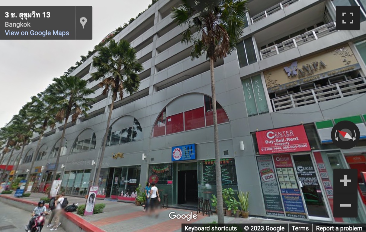 Street View image of The Trendy Building, Sukhumvit Soi 13, Klongtoey-Nua, Wattana, Bangkok, Thailand