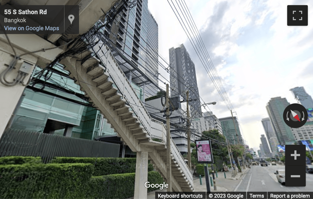 Street View image of 37th Floor, 100 North Sathorn Road, Bangkok, Thailand