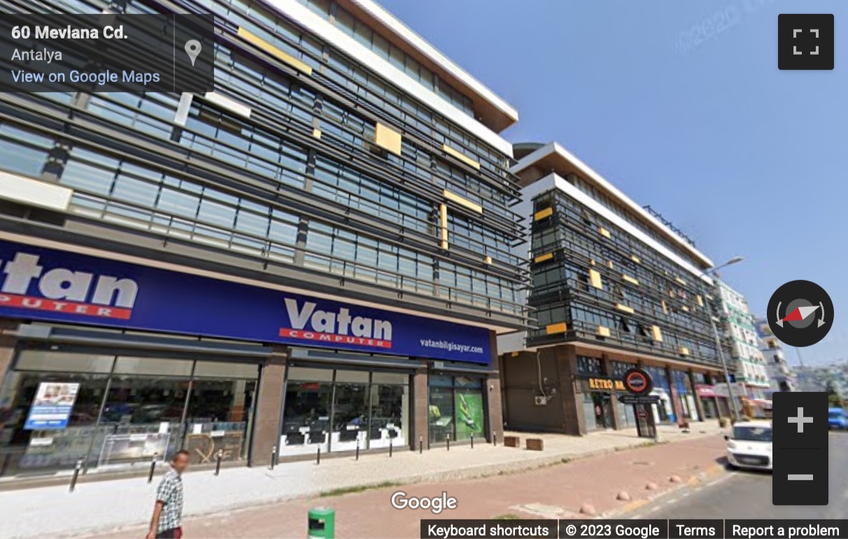 Street View image of Yenigün Mahallesi Mevlana Caddesi, Midtown Plaza, No: 54 B Blok 5. Kat, No: 26, Antalya