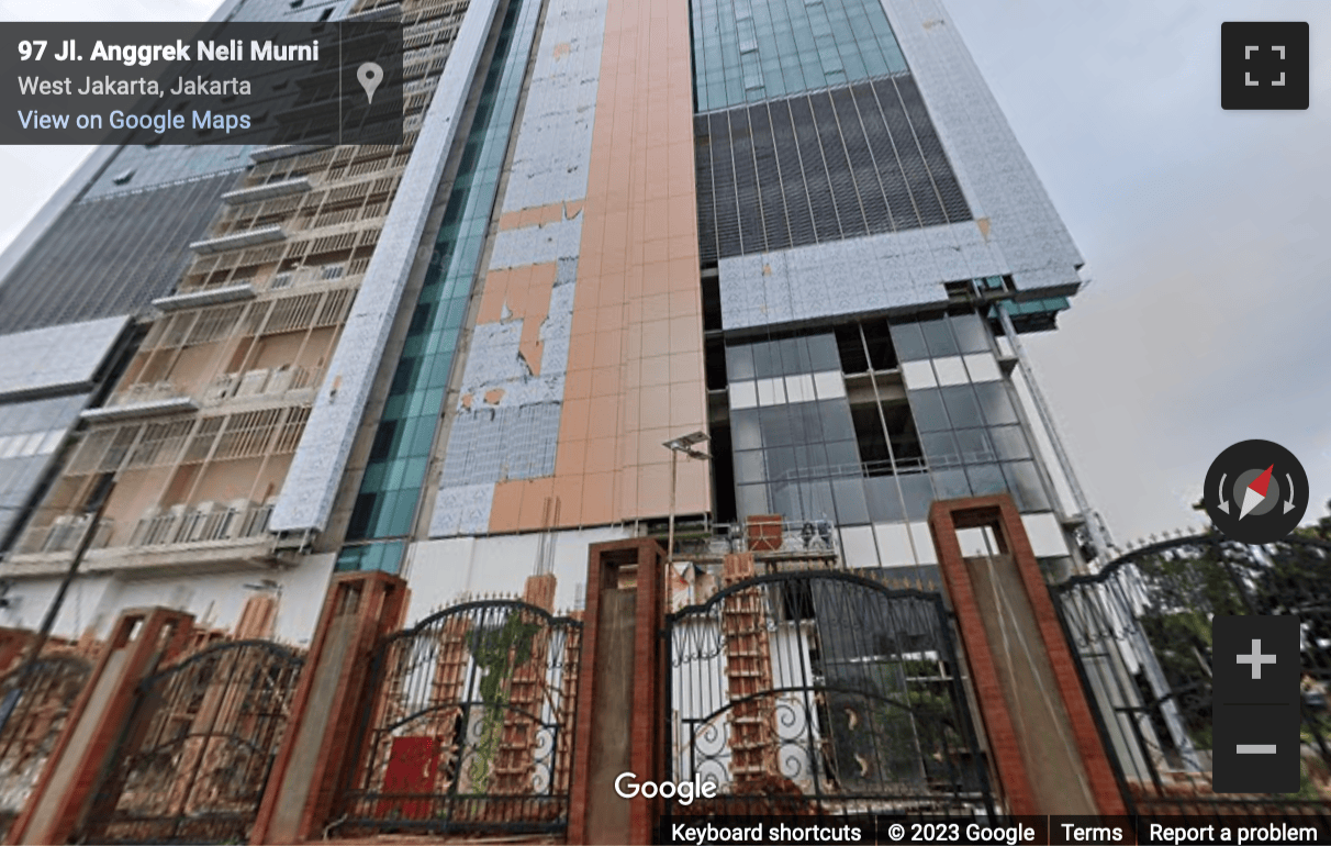 Street View image of Jalan Letjen South Parman Kavling, Taman Cattleya No. 1AA, Rukan Warga. 1, JIC Tower, Jakarta