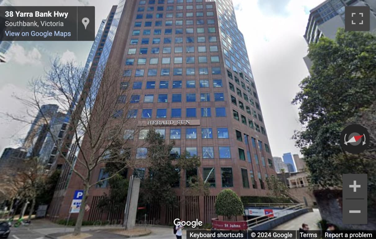 Street View image of HWT Tower, Southbank, 40 City Road, Melbourne, Victoria
