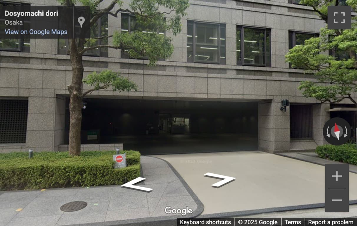 Street View image of 4-1-1 Doshomachi, Chuo-ku, Osaka Prefecture, Takeda Midosuji Building 2F