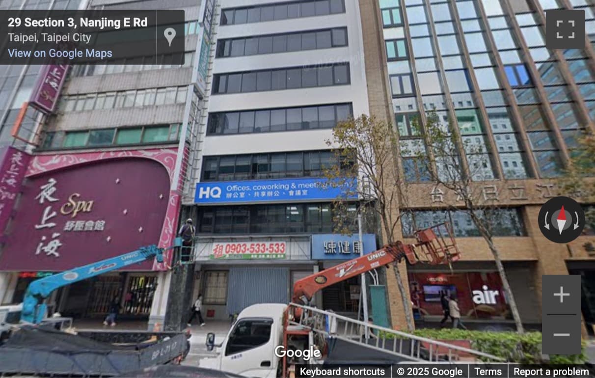 Street View image of No. 29, Sec. 3, Nanjing E. Rd, Zhongshan Dist, Taipei City 104107, Taiwan (R. O. C. ), 2/F, Yangde Bu