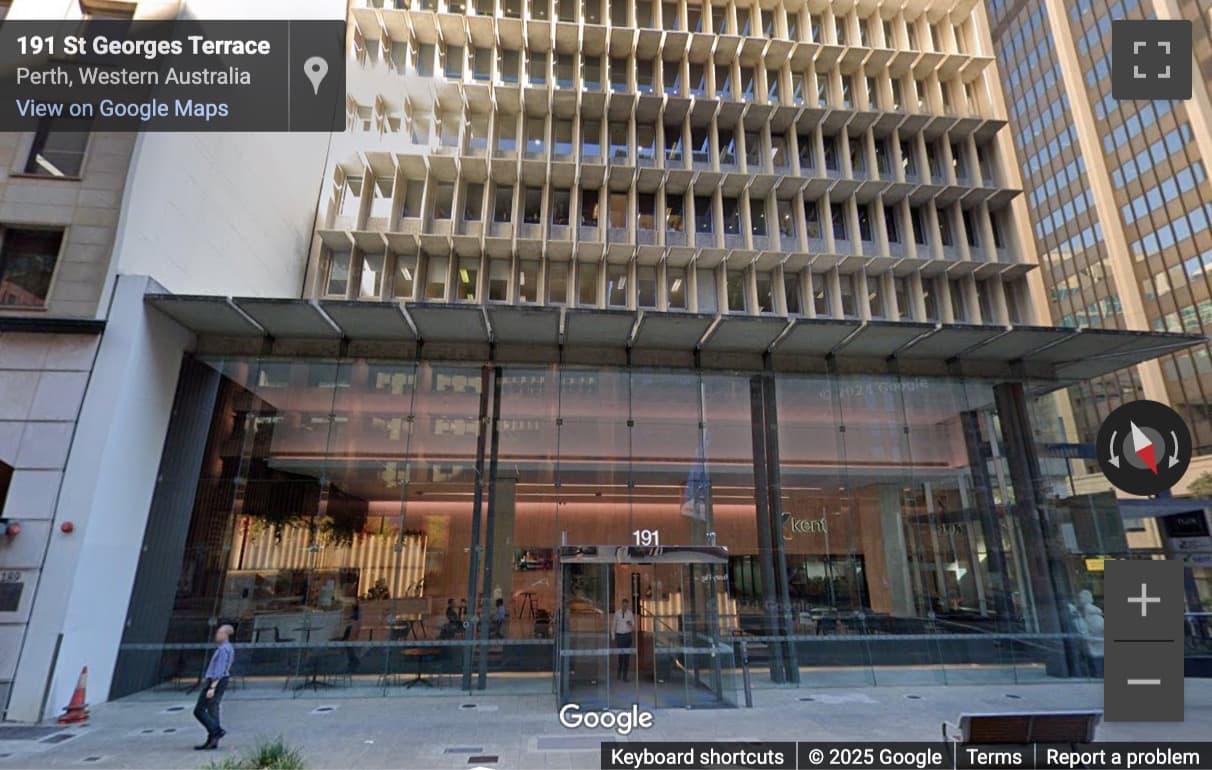 Street View image of 191, Saint Georges Terrace, Perth