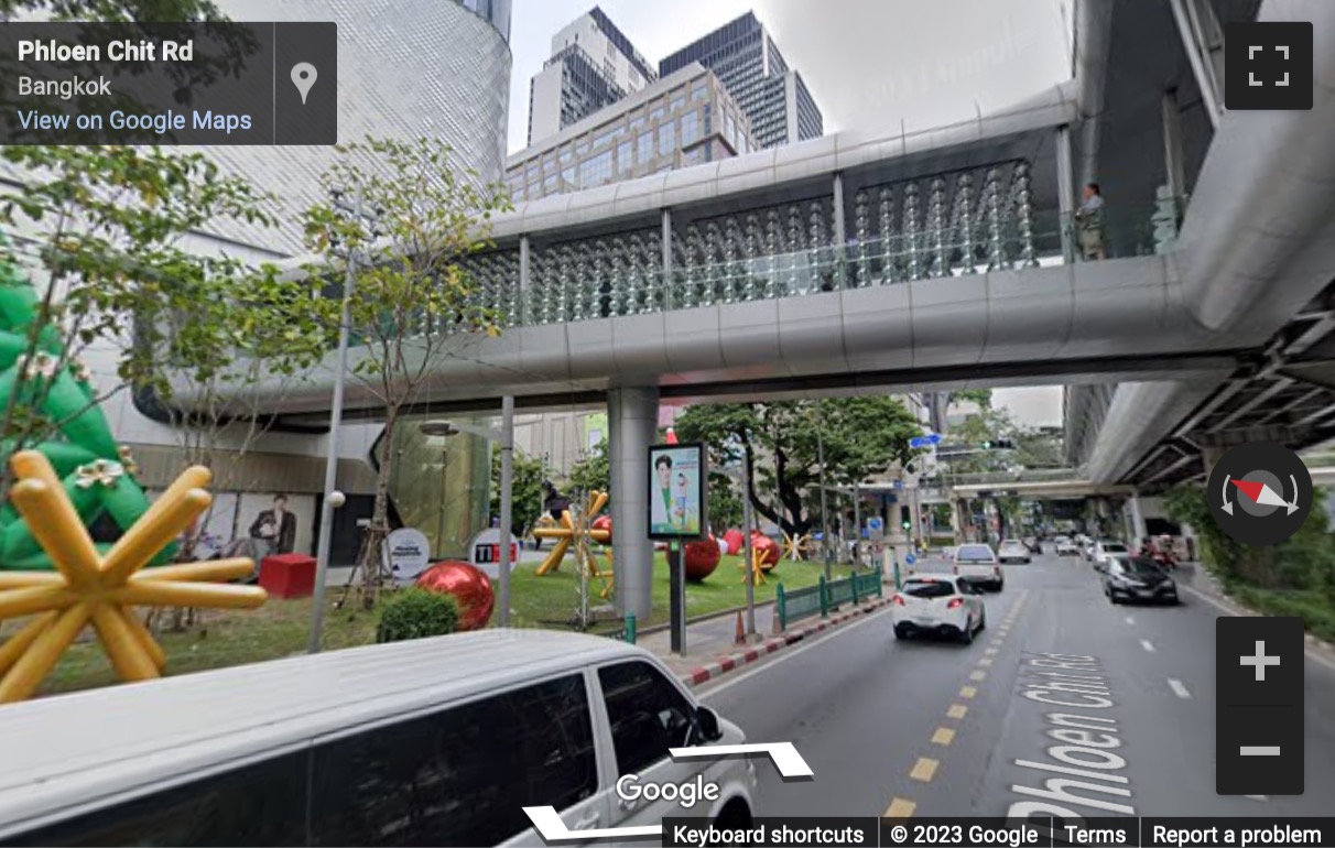 Street View image of Ploenchit Road, 500 Amarin Tower, Lumpini, Bangkok, Thailand