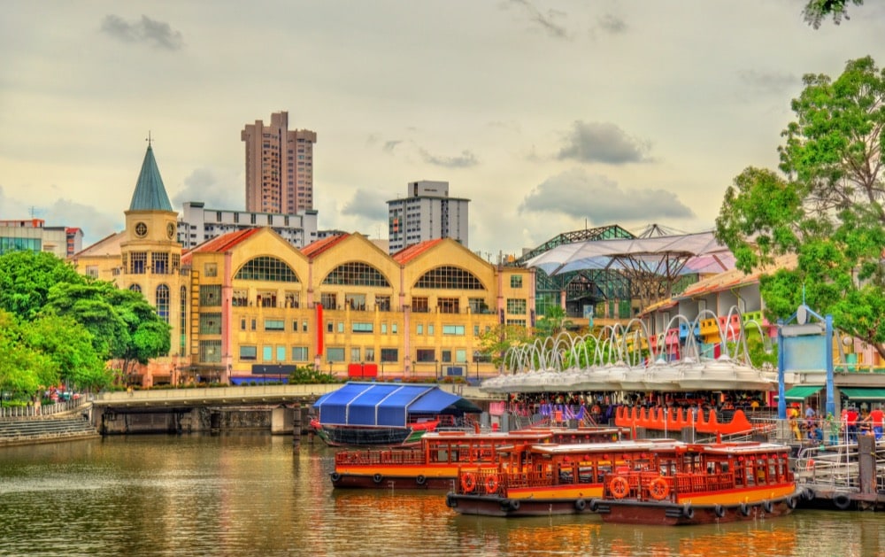 Heritage boats on the Singapore River
