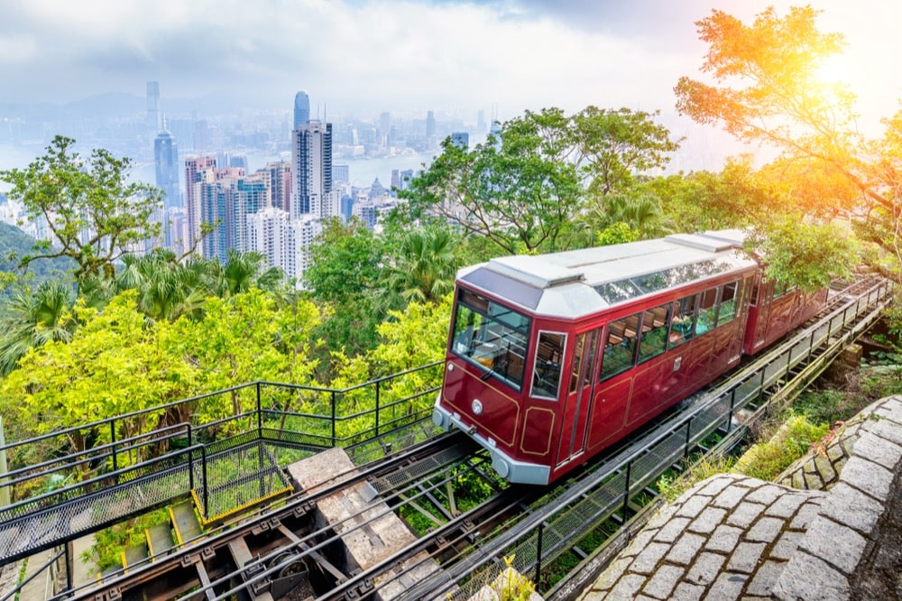 View of Victoria Peak Tram